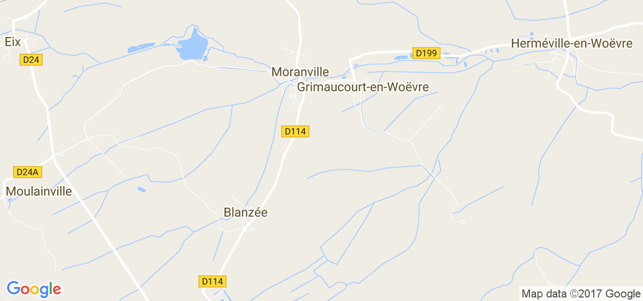 map de la ville de Grimaucourt-en-Woëvre