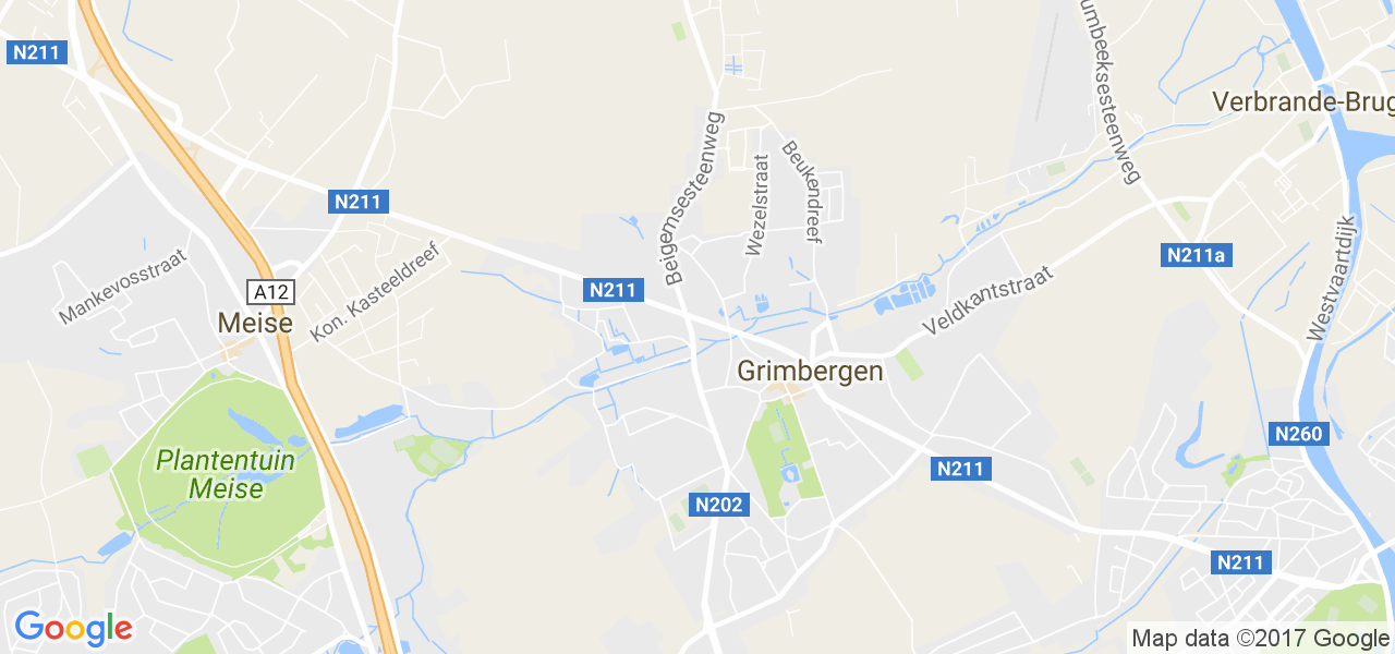 map de la ville de Grimbergen