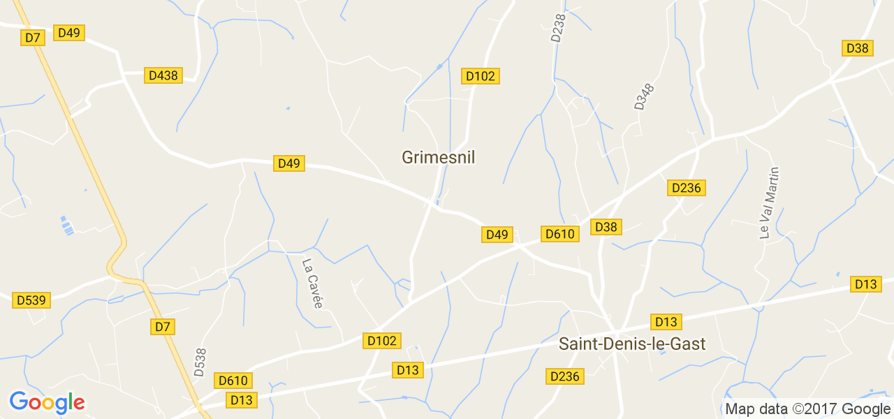 map de la ville de Grimesnil