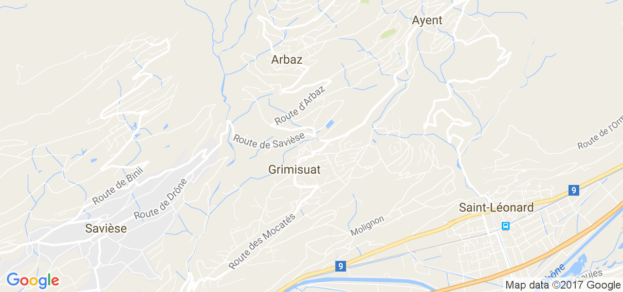 map de la ville de Grimisuat