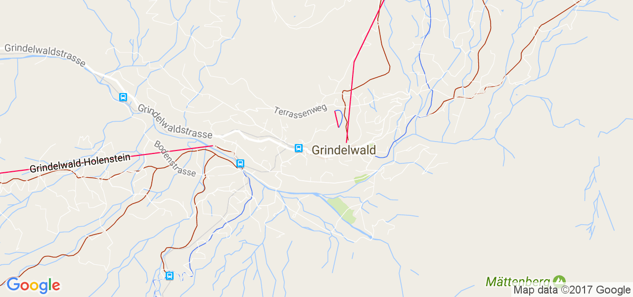 map de la ville de Grindelwald
