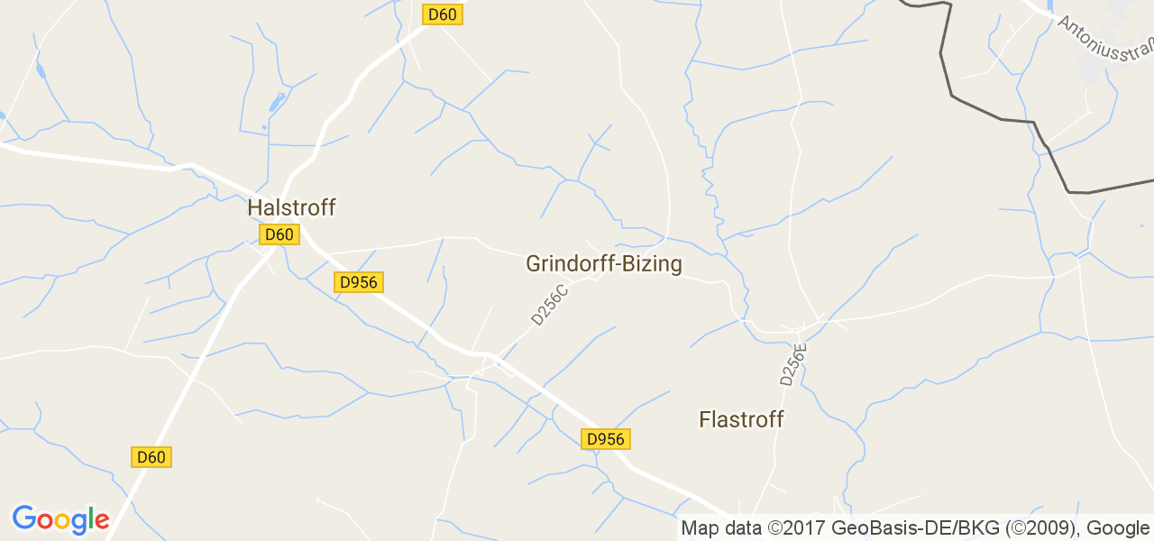 map de la ville de Grindorff-Bizing