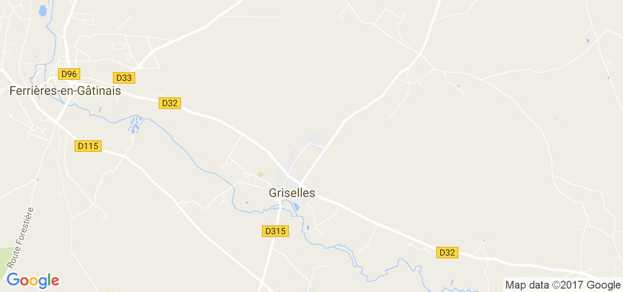 map de la ville de Griselles