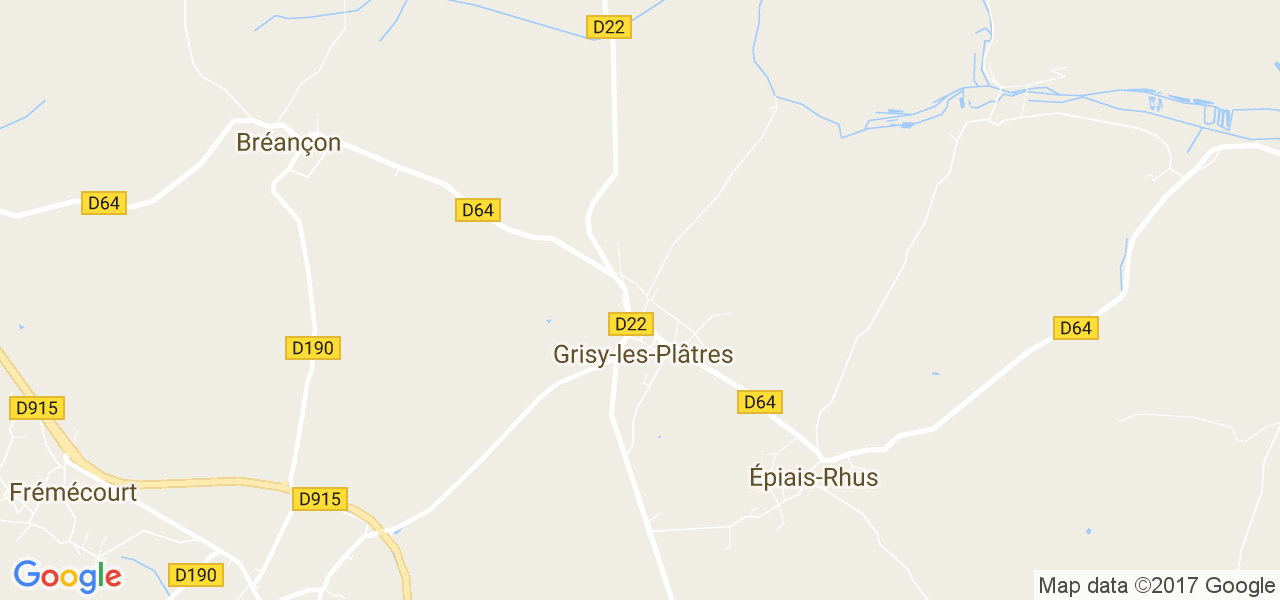 map de la ville de Grisy-les-Plâtres