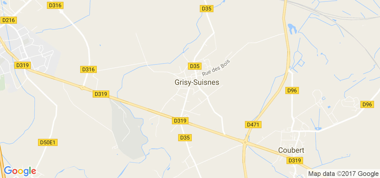 map de la ville de Grisy-Suisnes