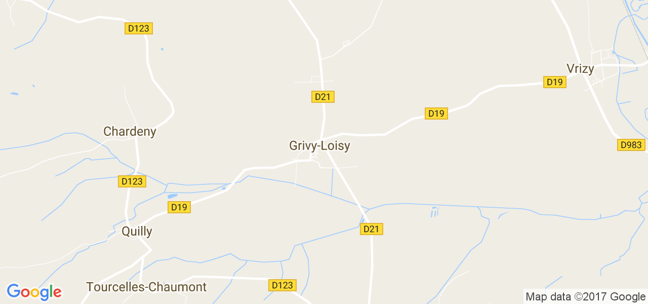 map de la ville de Grivy-Loisy