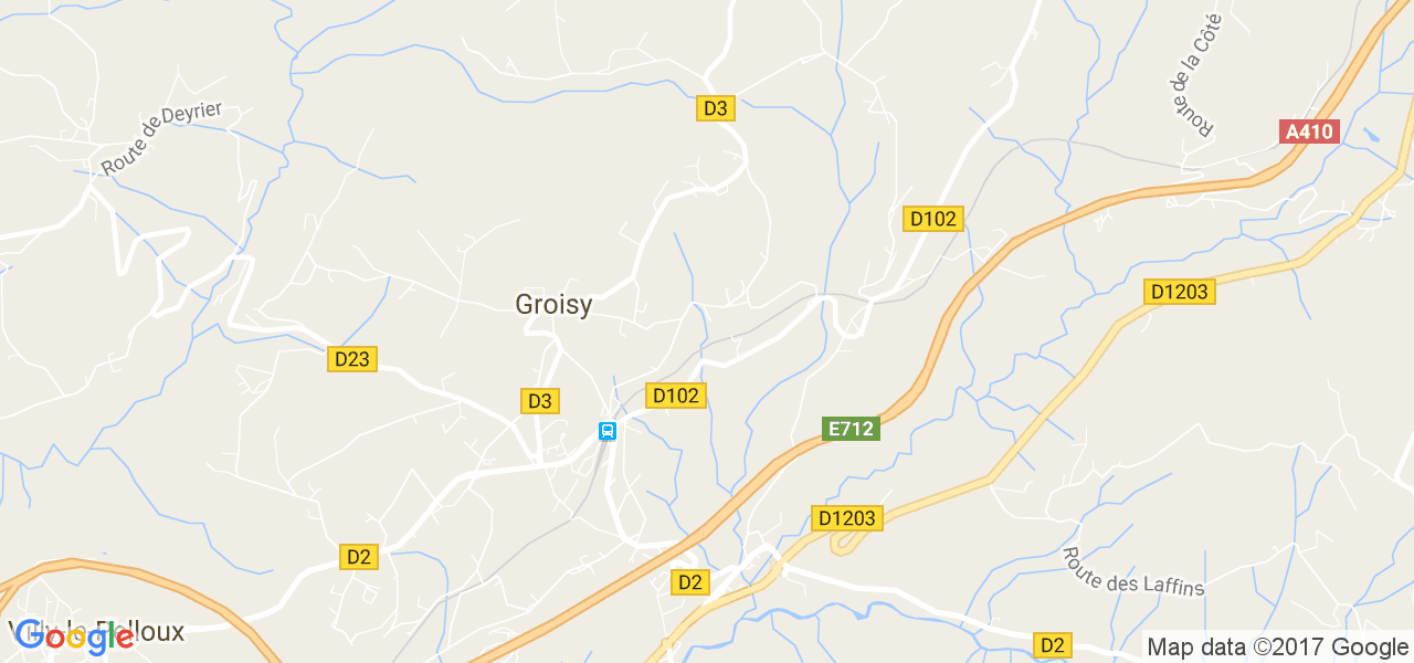 map de la ville de Groisy