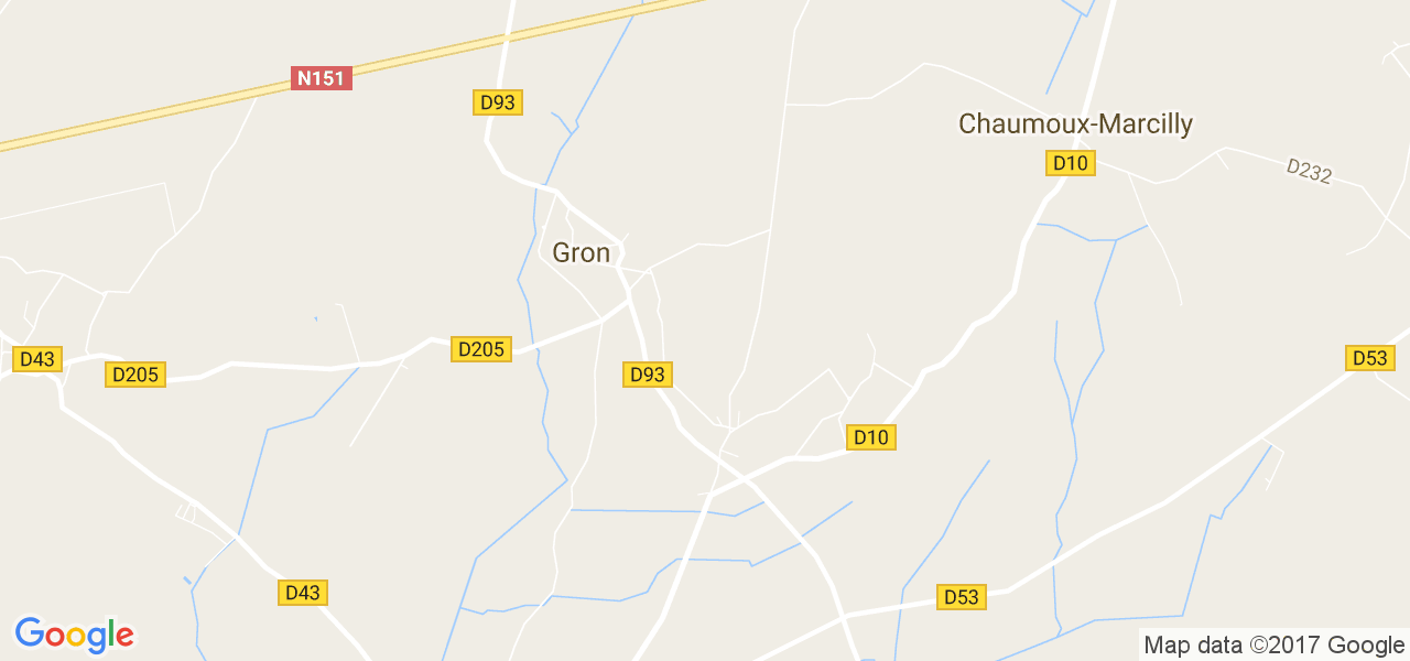 map de la ville de Gron