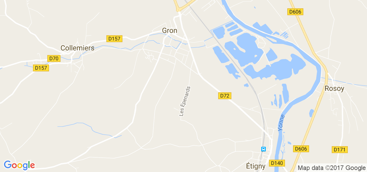 map de la ville de Gron