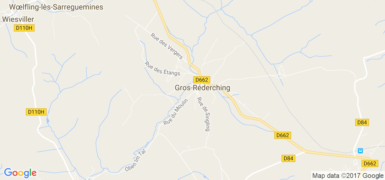 map de la ville de Gros-Réderching