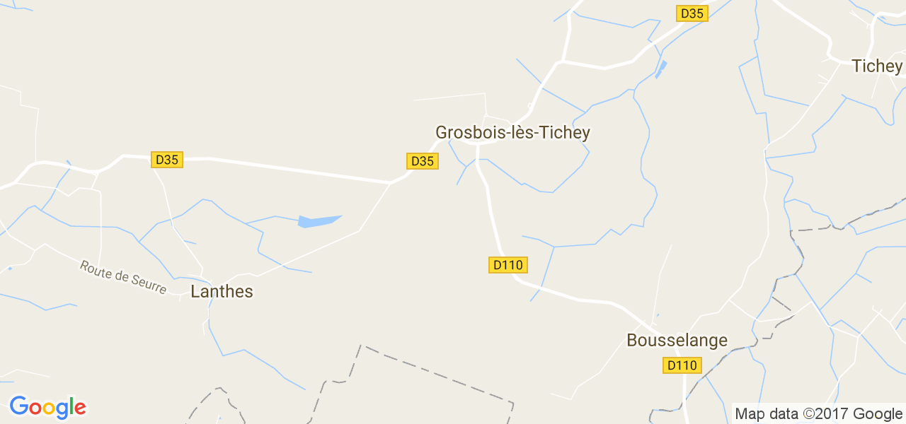 map de la ville de Grosbois-lès-Tichey