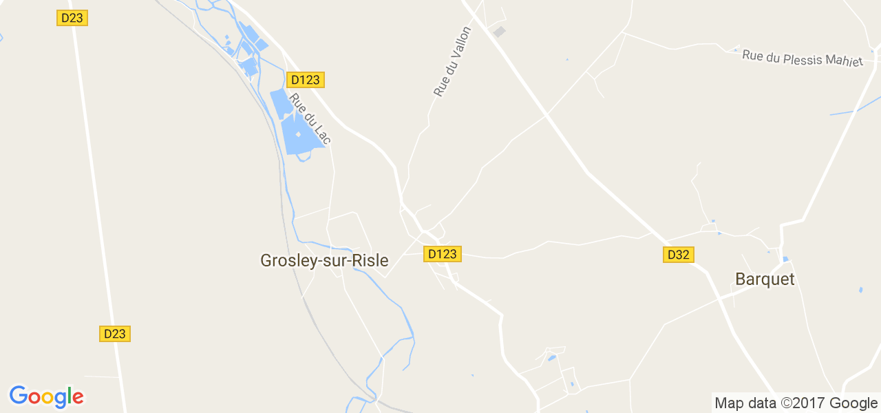 map de la ville de Grosley-sur-Risle