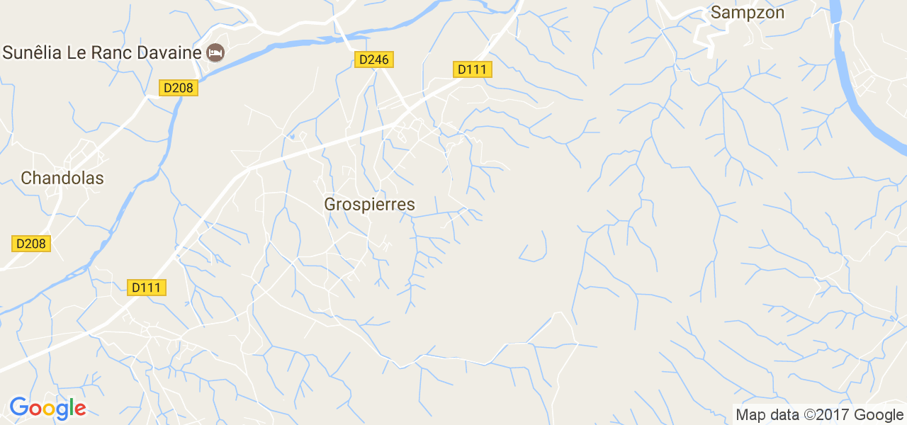 map de la ville de Grospierres