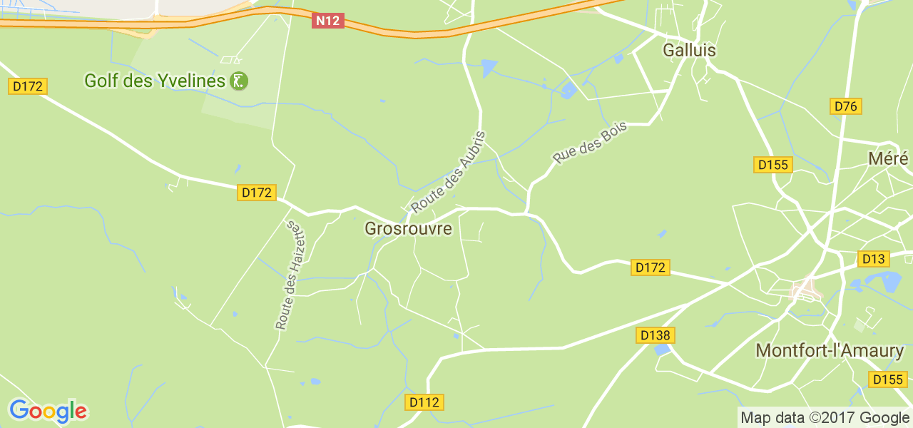 map de la ville de Grosrouvre