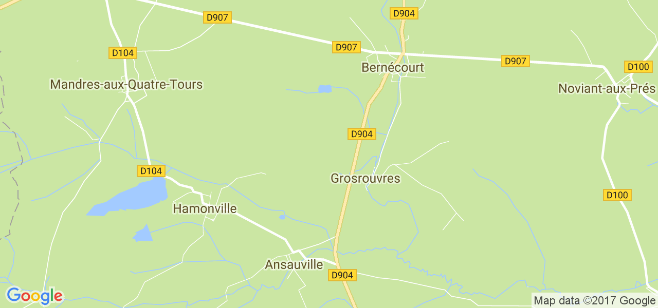 map de la ville de Grosrouvres