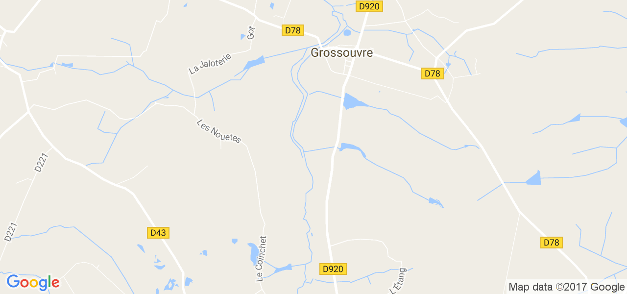 map de la ville de Grossouvre