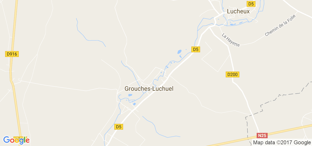 map de la ville de Grouches-Luchuel