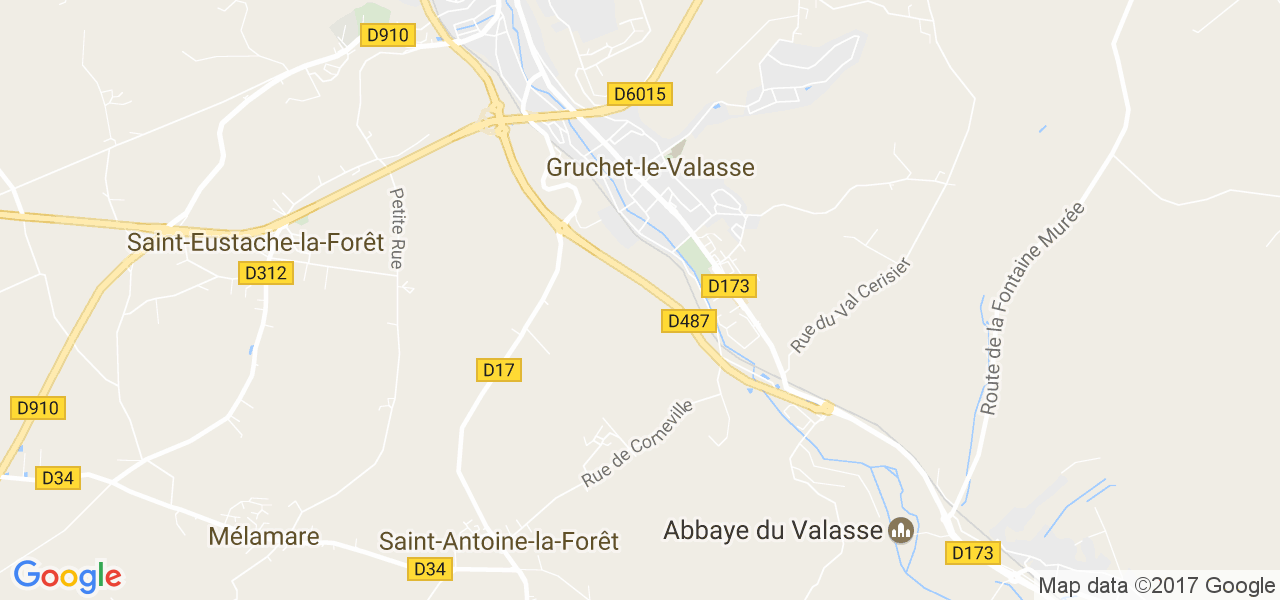 map de la ville de Gruchet-le-Valasse