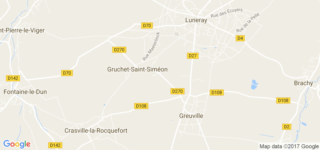 map de la ville de Gruchet-Saint-Siméon