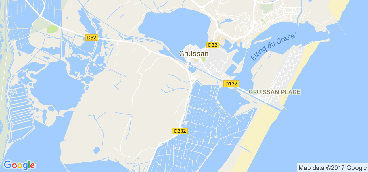 map de la ville de Gruissan