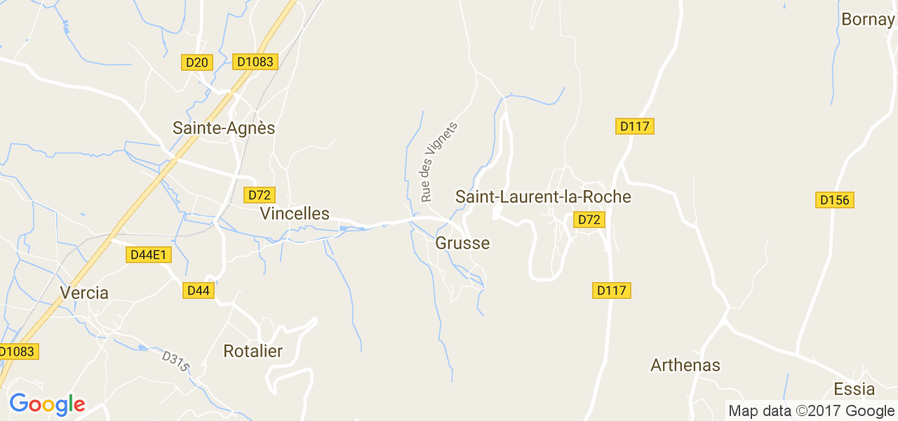 map de la ville de Grusse