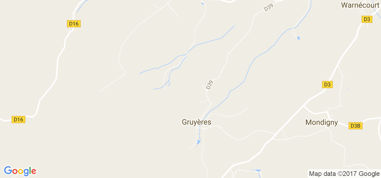 map de la ville de Gruyères