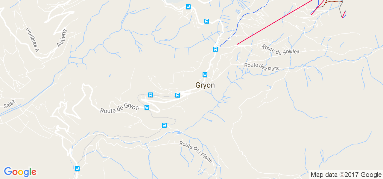 map de la ville de Gryon