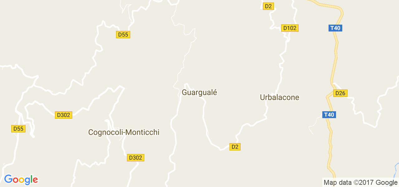 map de la ville de Guargualé