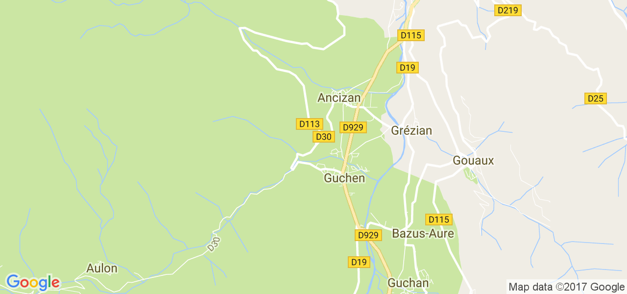 map de la ville de Guchen