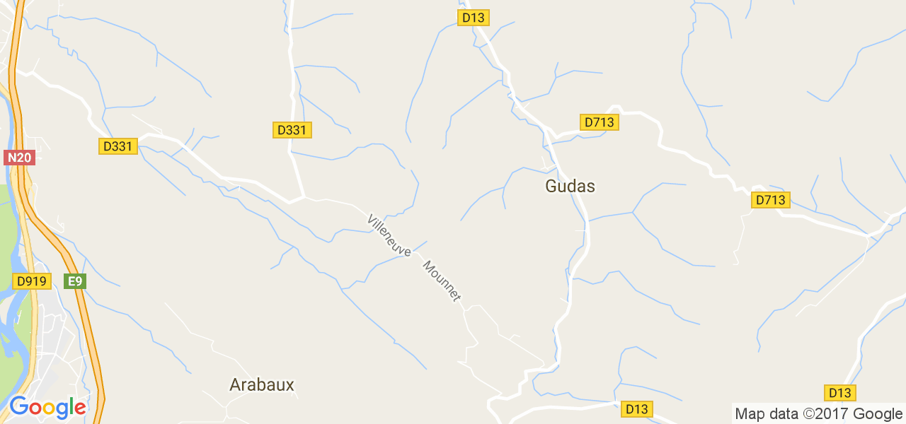 map de la ville de Gudas