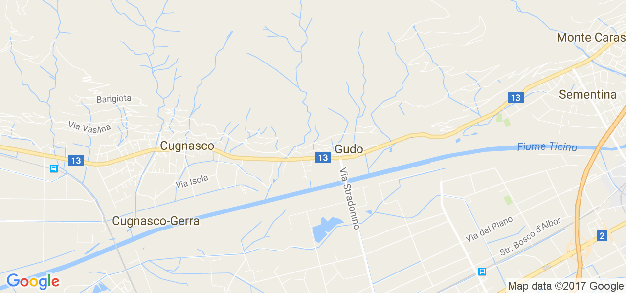 map de la ville de Gudo