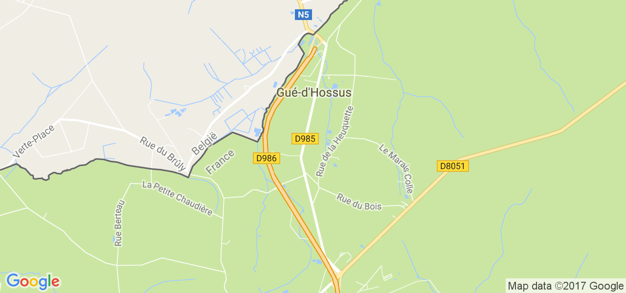 map de la ville de Gué-d'Hossus