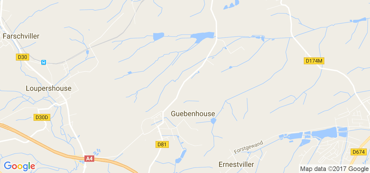 map de la ville de Guebenhouse