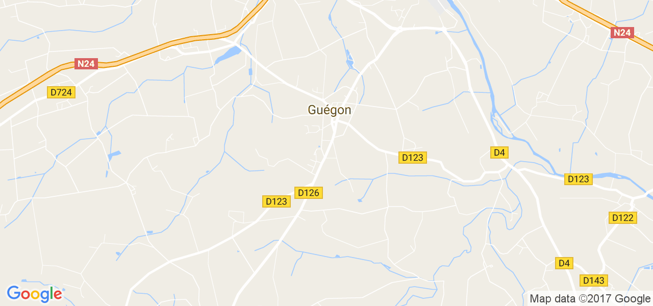 map de la ville de Guégon