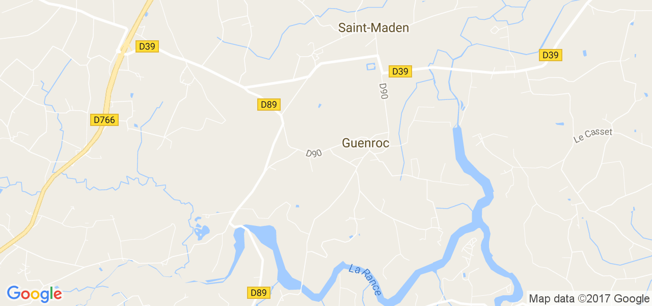 map de la ville de Guenroc