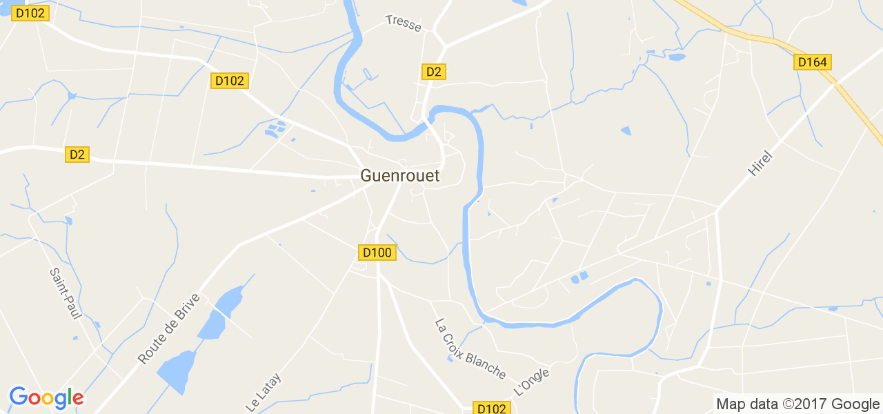 map de la ville de Guenrouet