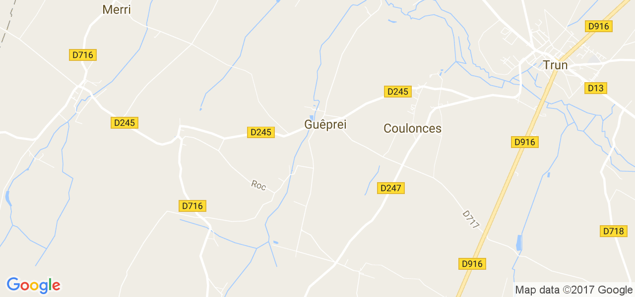 map de la ville de Guêprei