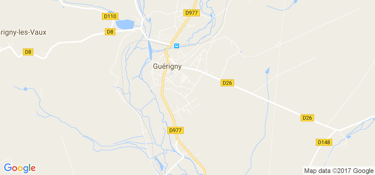 map de la ville de Guérigny