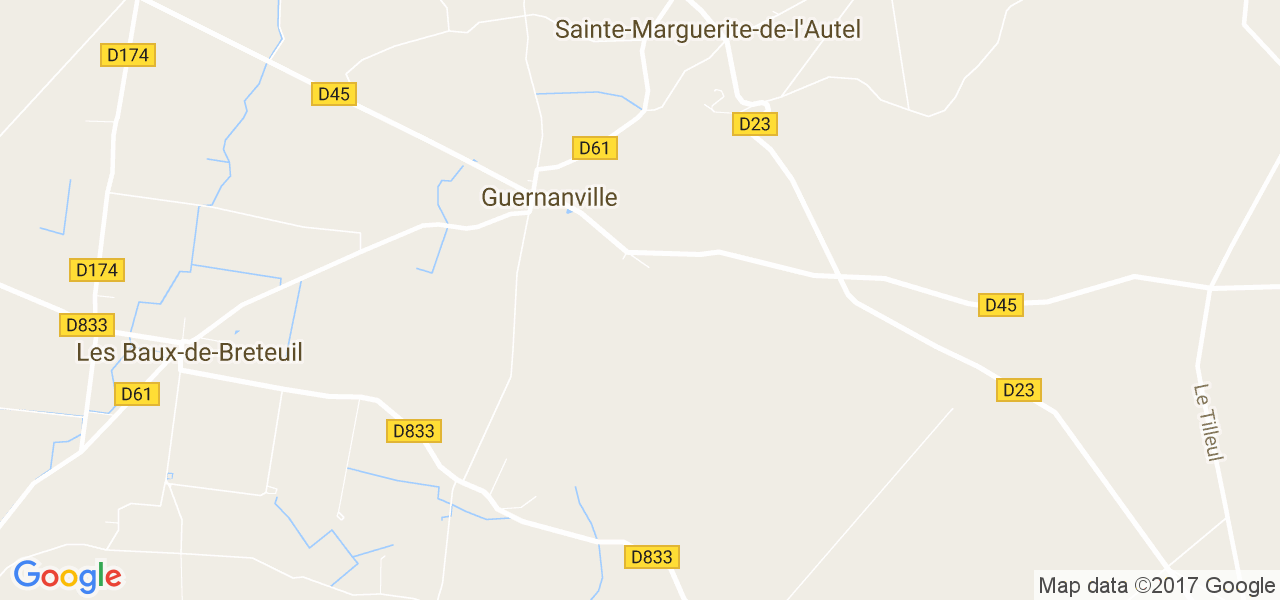 map de la ville de Guernanville