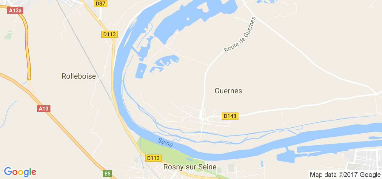 map de la ville de Guernes