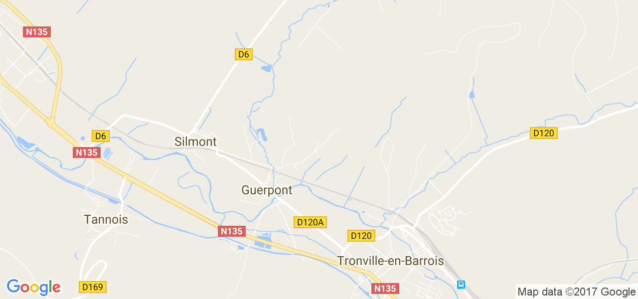 map de la ville de Guerpont