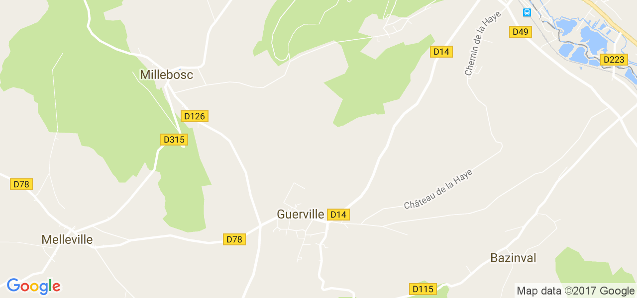 map de la ville de Guerville