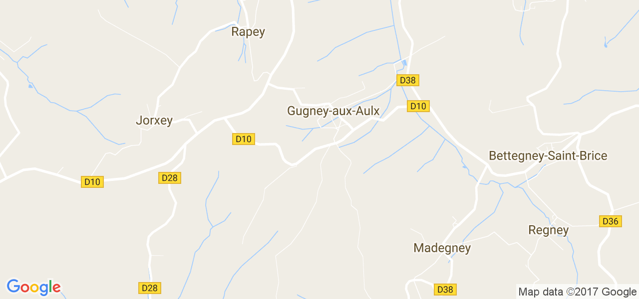 map de la ville de Gugney-aux-Aulx