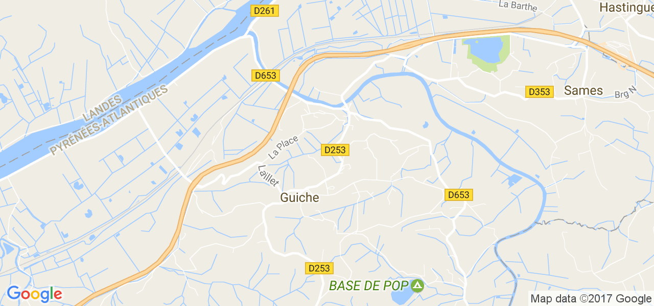 map de la ville de Guiche