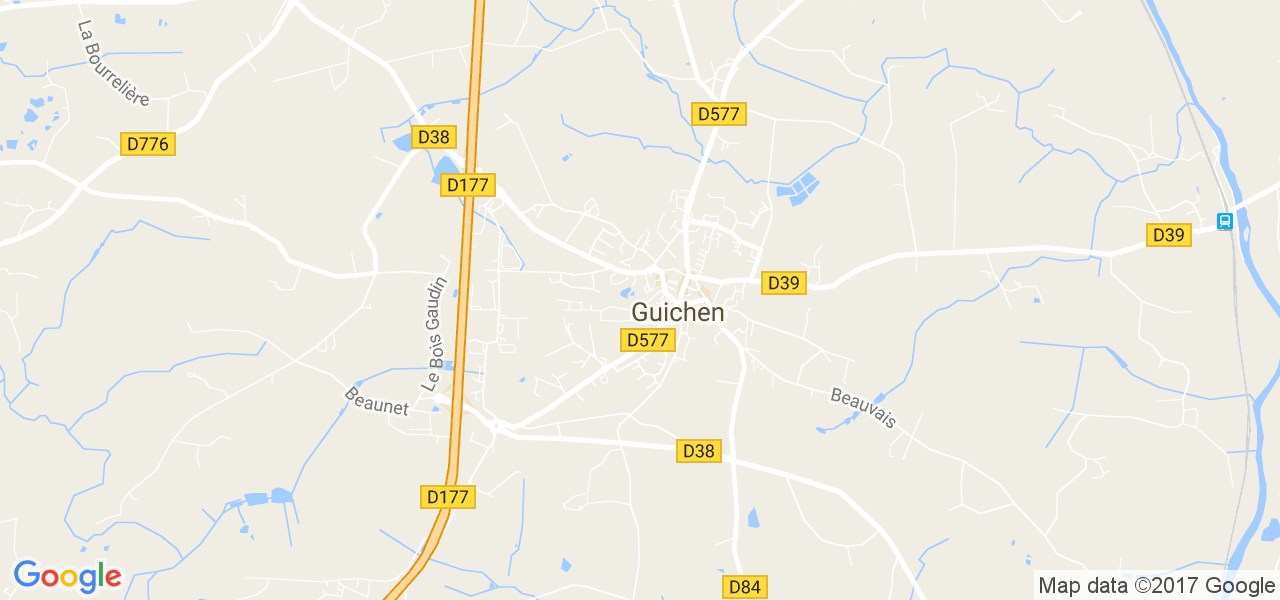 map de la ville de Guichen
