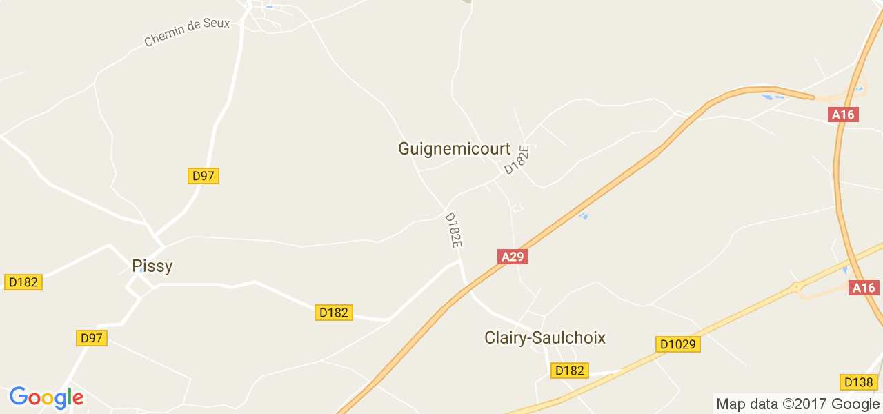 map de la ville de Guignemicourt