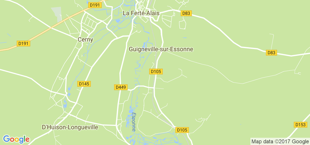 map de la ville de Guigneville-sur-Essonne