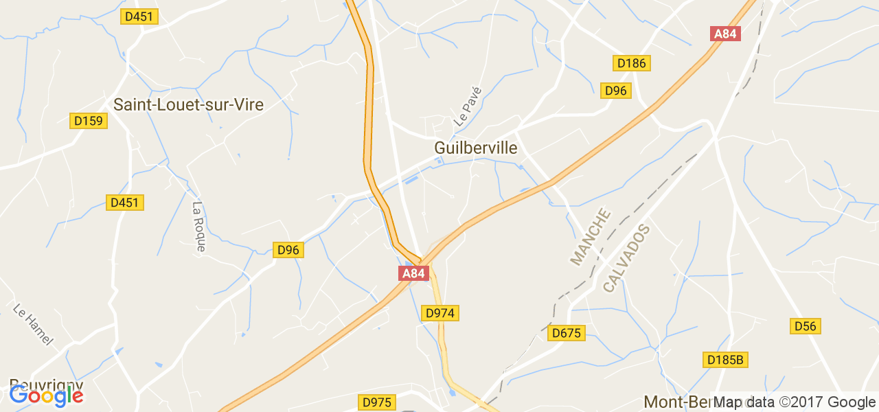 map de la ville de Guilberville