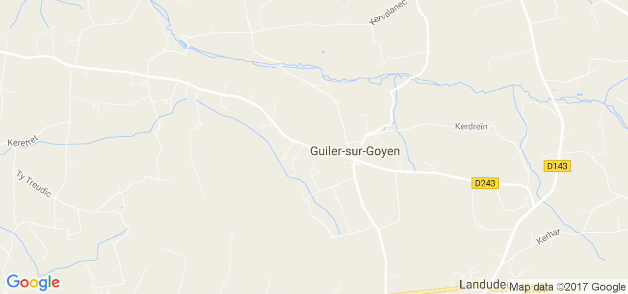 map de la ville de Guiler-sur-Goyen