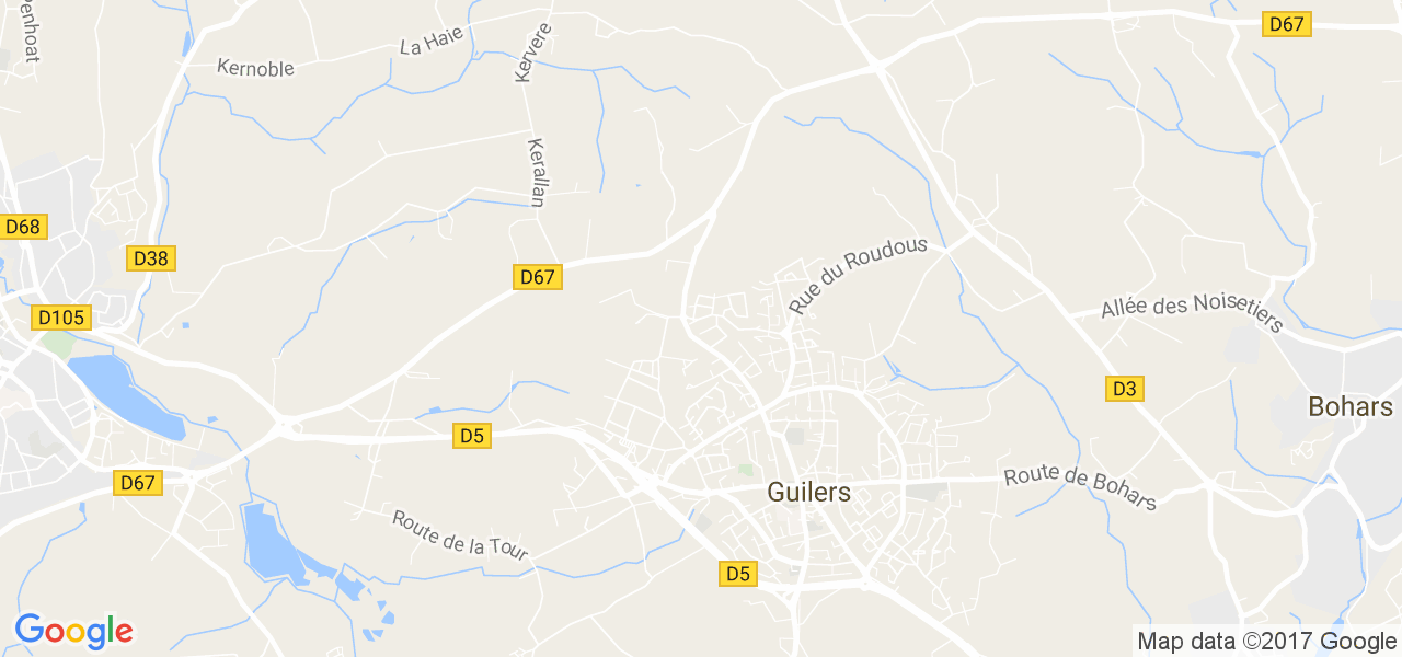 map de la ville de Guilers